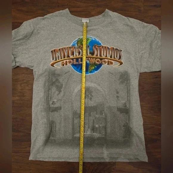 Vintage y2k 90s Universal Studios Hollywood T Shirt Mens Adult Large L Gray - Picture 5 of 7